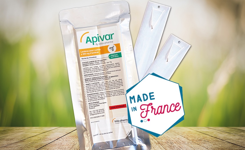 Varroa control strategy: Apivar is an amitraz-based treatment against varroa